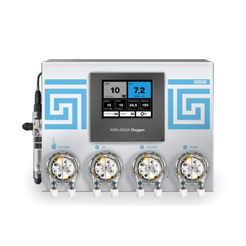 Sistem dozare piscine oxigen, ph, algicid, floculant ASIN AQUA Oxygen