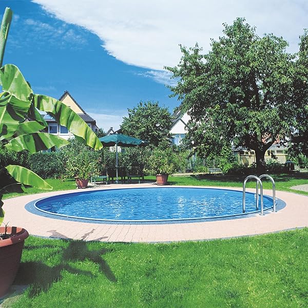 Set complet piscină rotundă oțel galvanizat - 400 x 150 cm