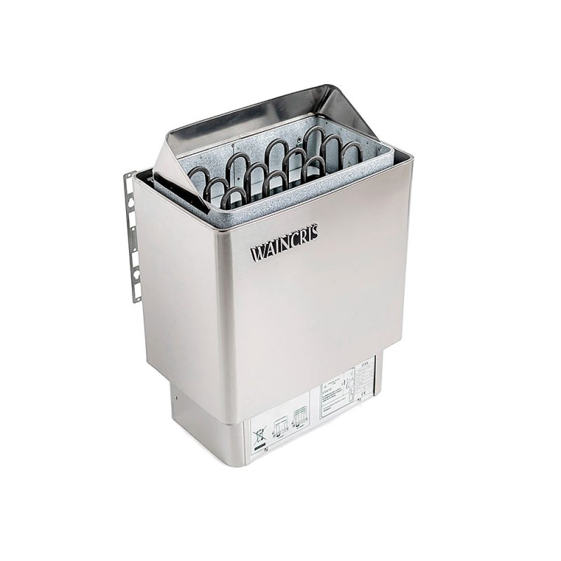 Soba inox sauna privata, incalzitor electric Waincris Lampo 6kW cu panou exterior digital WLBS60