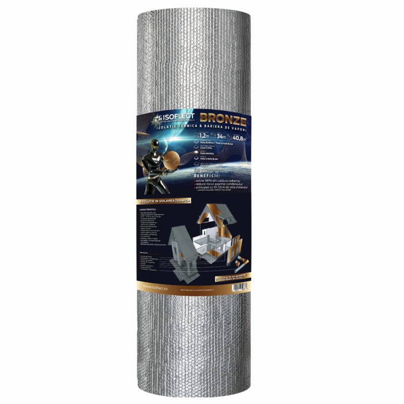 Folie termoizolanta Isoflect Bronze, 2 straturi
