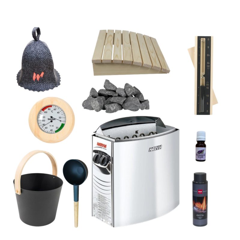 Kit echipare sauna uscata Harvia volum 5-8 mc