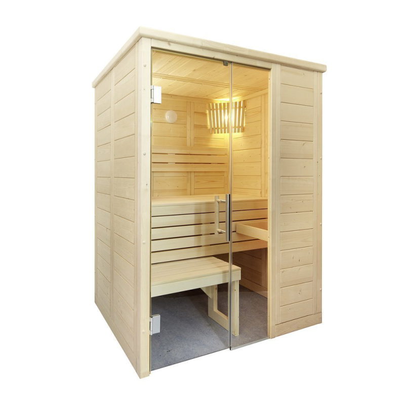 Cabina sauna din lemn masiv ALASKA Mini 160x110x204 cm