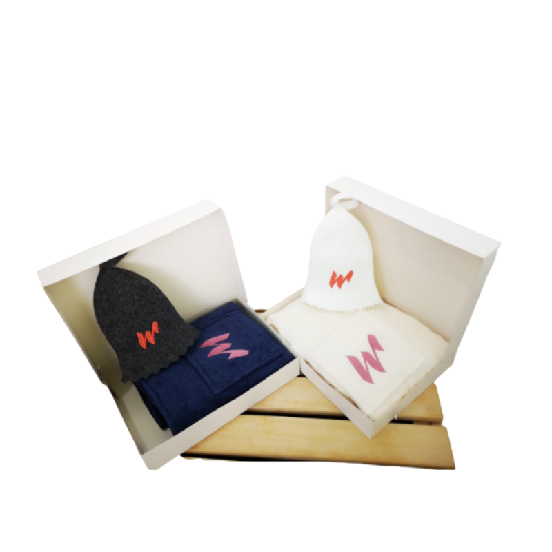 Pachet Waincris S-ALL2 sort sauna barbati, sort sauna femei, 2 caciuli sauna si 2 cutii cadou