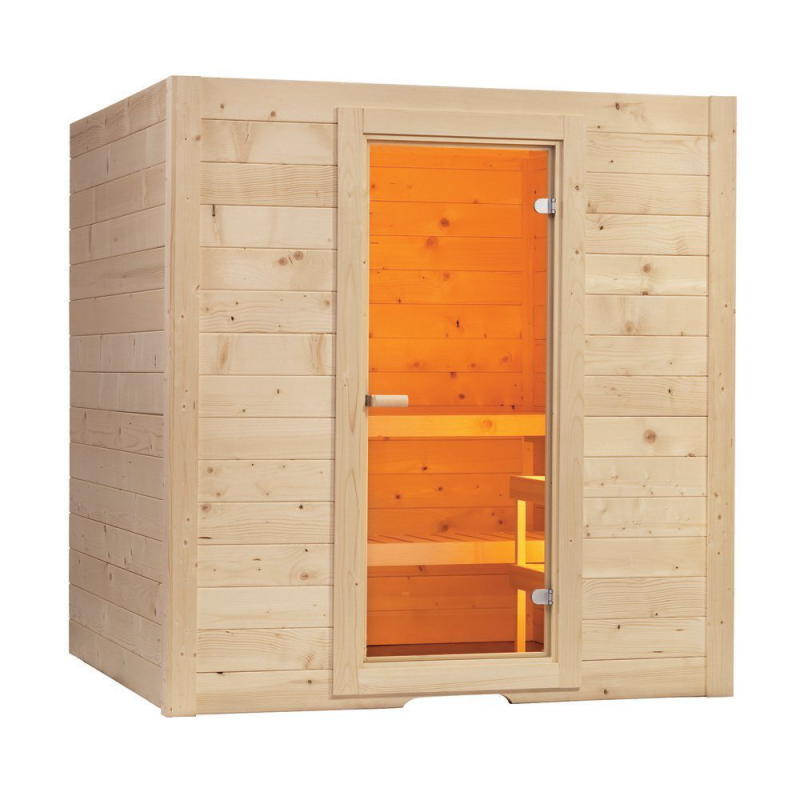 Cabina sauna din lemn masiv Basic Massive Medium 194,5x156x204 cm