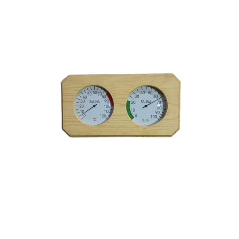 Termohigrometru sauna Waincris din lemn de pin UT-6