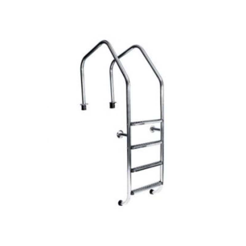 Scara din inox AISI-304 cu 4 trepte pentru piscine cu gratar perimetral OF415-S