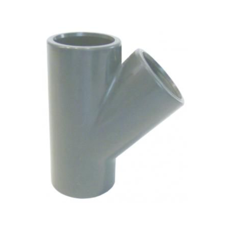 Teu PVC 45 de grade 50 mm PN16