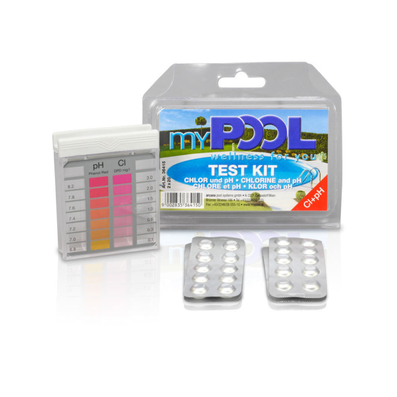 Tester cu pastile pH si clor pentru piscine myPool Germania
