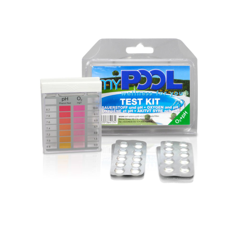 Tester cu pastile pH si oxigen activ pentru piscine myPool Germania
