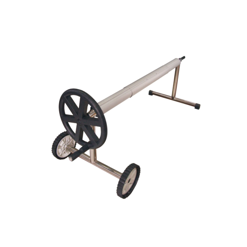 Derulator mobil prelata de vara piscine, inox, ax aluminiu Ø 95 mm, latime 4 - 6.5 metri