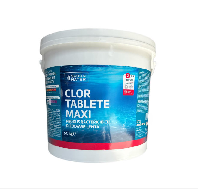 Clor lent tablete piscine 200 grame Skoon Water 50kg